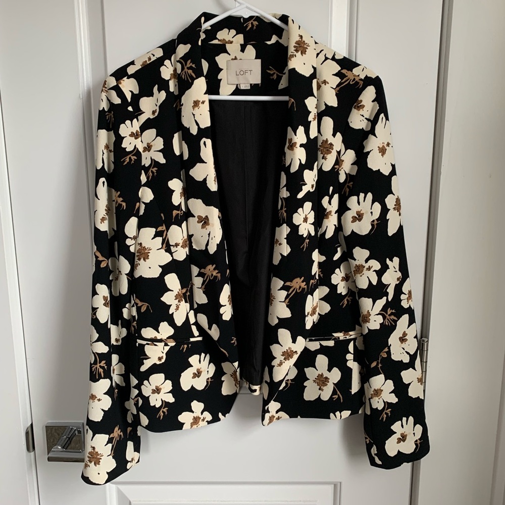 Ann Taylor Loft Floral Blazer